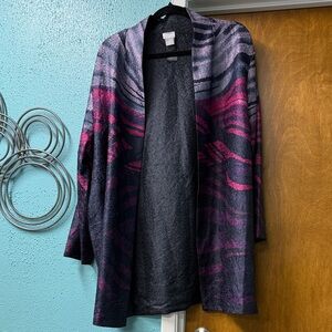Chico's Vibrant Pink and Purple Cardigan